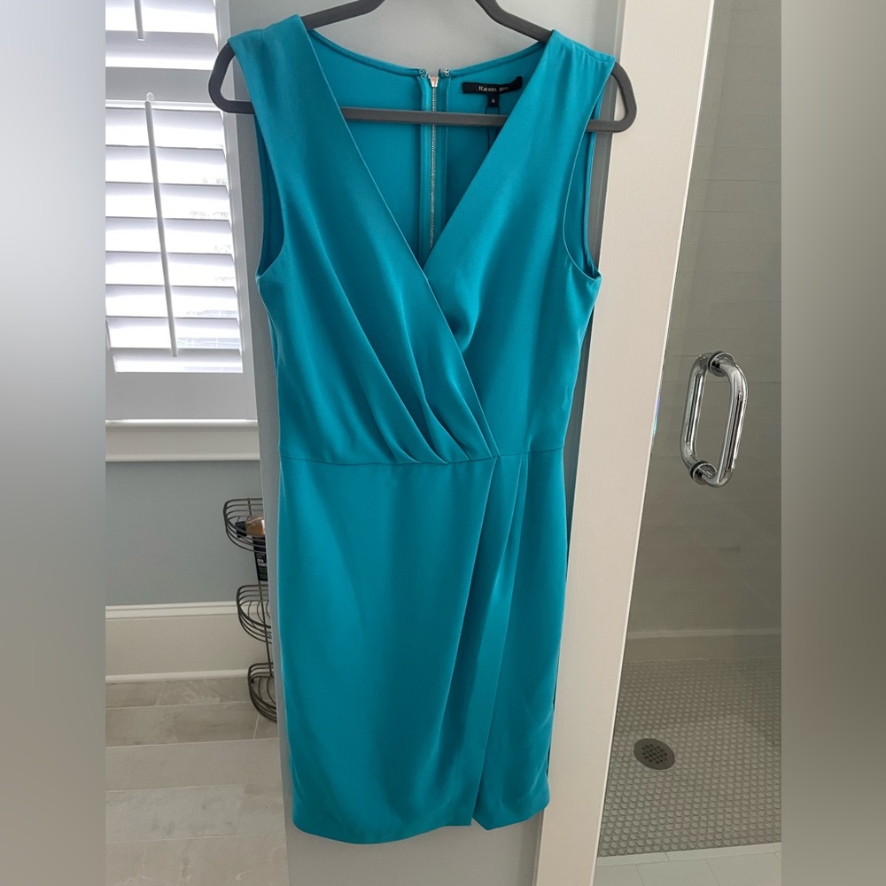 Rachel Roy turquoise sleeveless dress